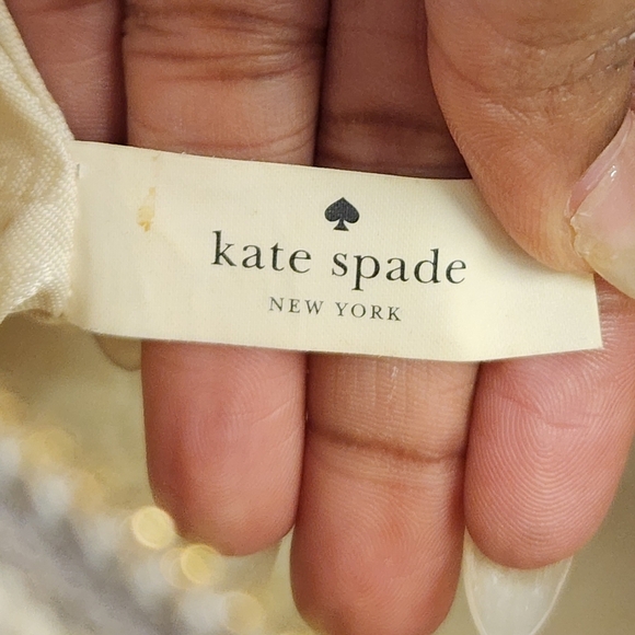 Kate Spade Red Beige Canvas Leather 2Way Crossbody Top Handle Satchel - Picture 2 of 16